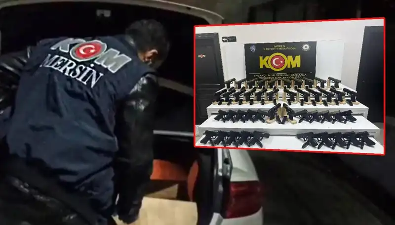 Mersin'de Sıra Dışı Operasyon: Otomobil Değil Silah Deposuna Dönüşen Araçlar