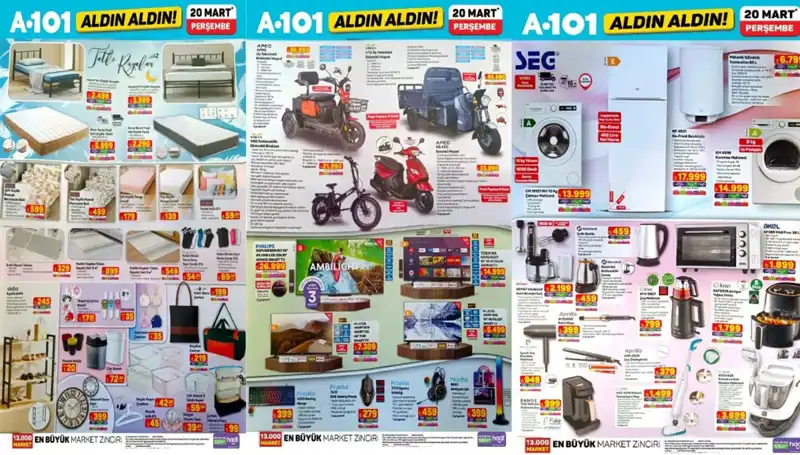A101'de 20 Mart Perşembe: Airfryer’dan Gaming Ekipmanlarına Zengin Çeşitler!